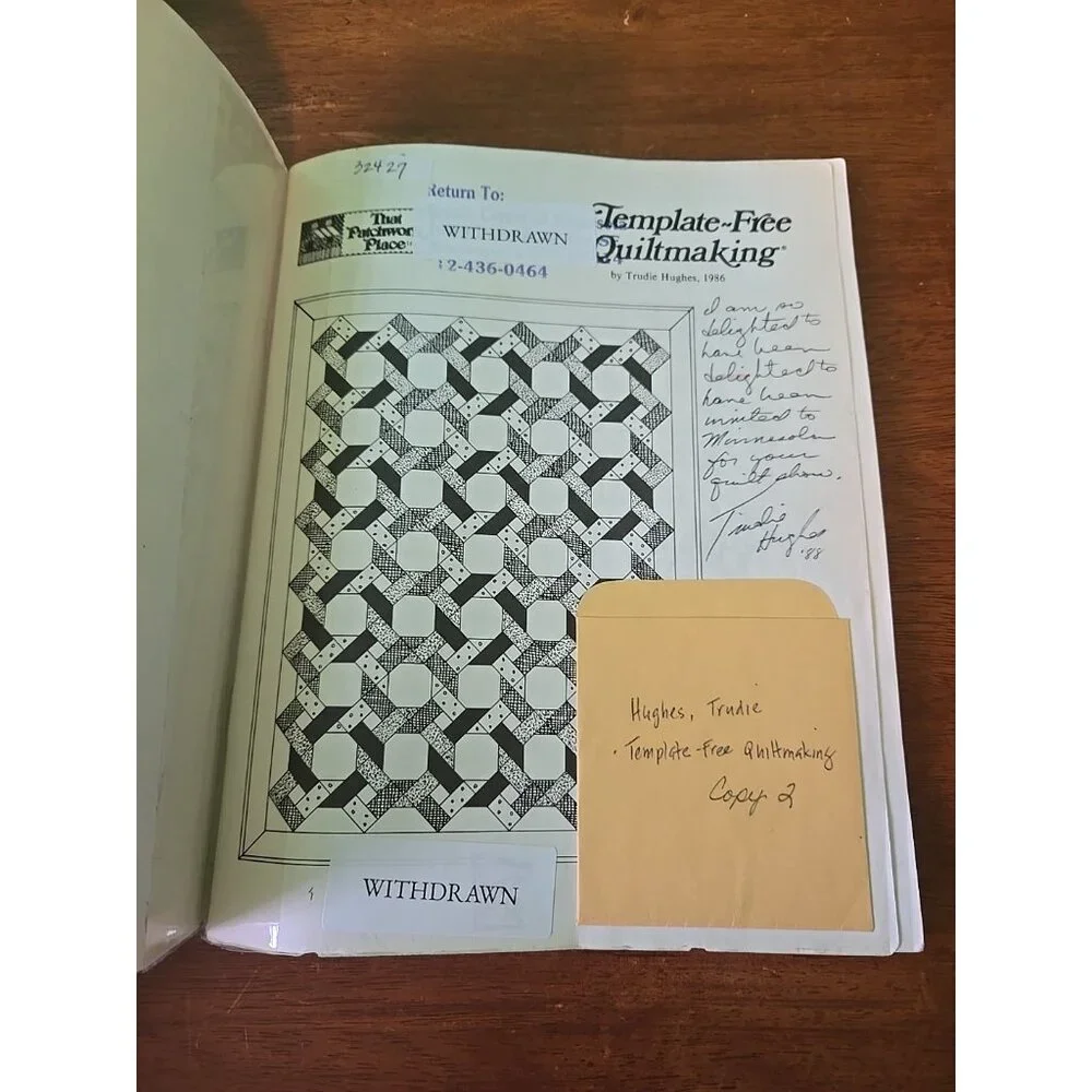 Template-Free Quiltmaking by Hughes, Trudie Book Ex Libris 1983